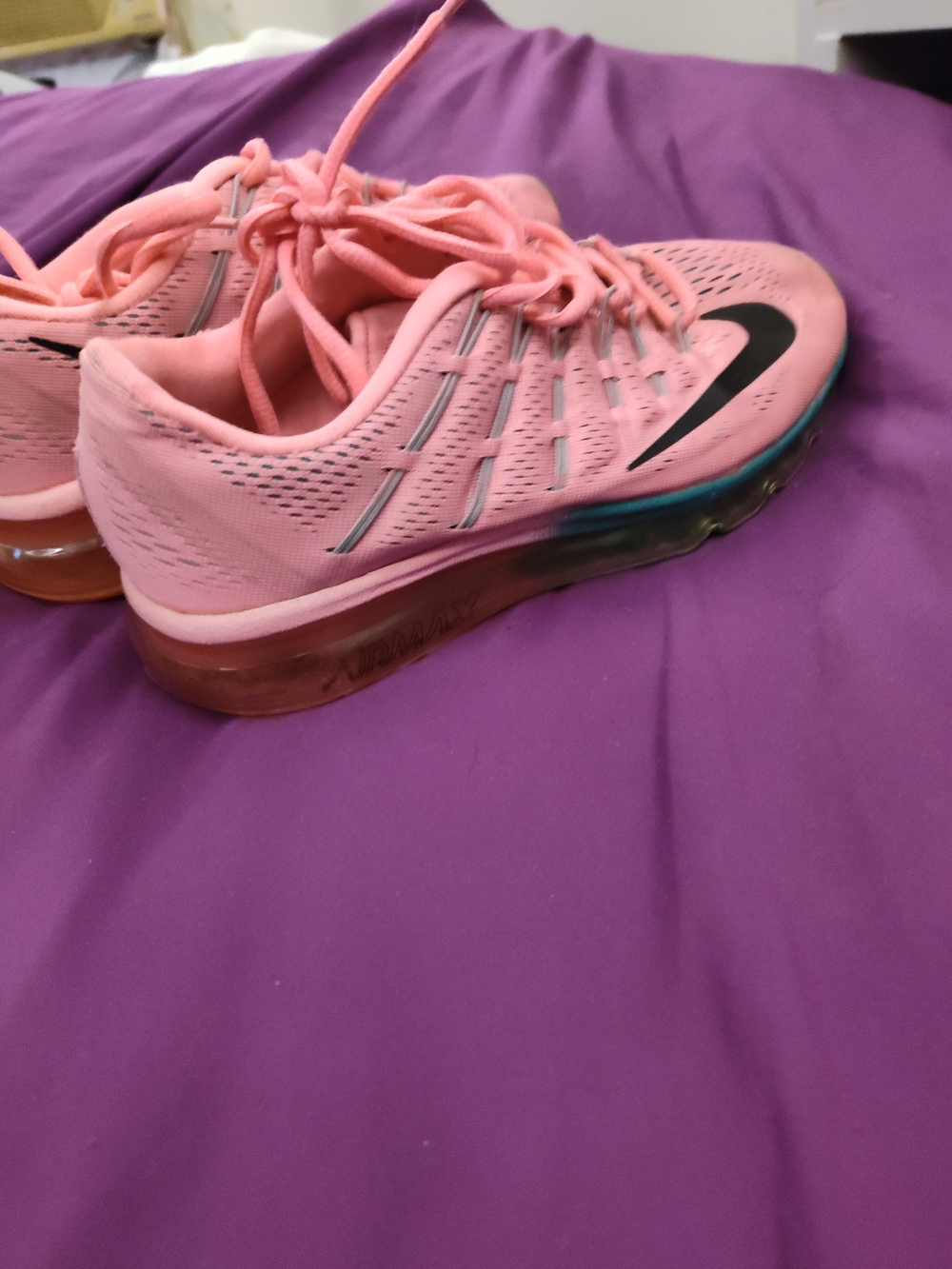 Nike Pink Women's Athletic Shoes with Black Swoosh